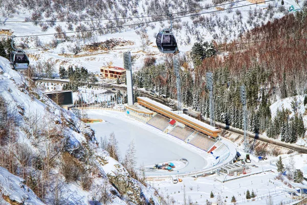 Medeo (medeu) bahn in almaty, kasachstan — Stockfoto