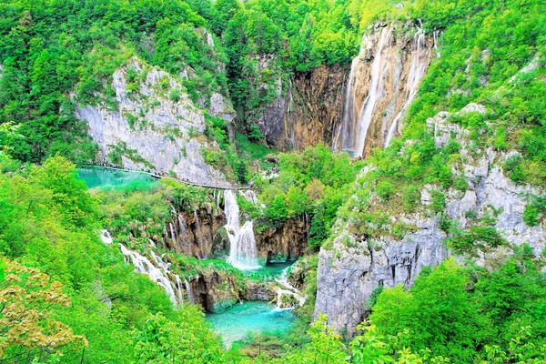 Plitvicei-tavak Nemzeti Park Horvátországban Stock Fotó