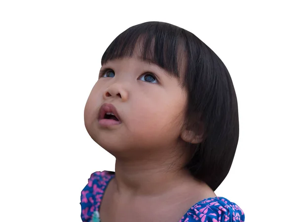 Kırpma yolu ile beyaz arka plan üzerinde izole kız