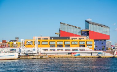 Osaka akvaryum Kaiyukan ve Osaka dock