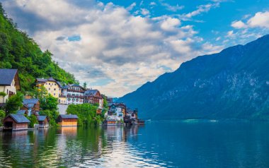 Hallstatt, Avusturya akşam görünümünü