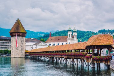 Eski kule ve köprüden Lucerne