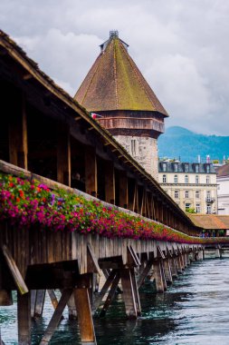 Eski kule ve köprüden Lucerne, seçili odak