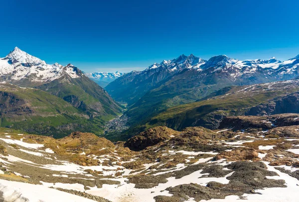 Dorf Zermatt — Stockfoto