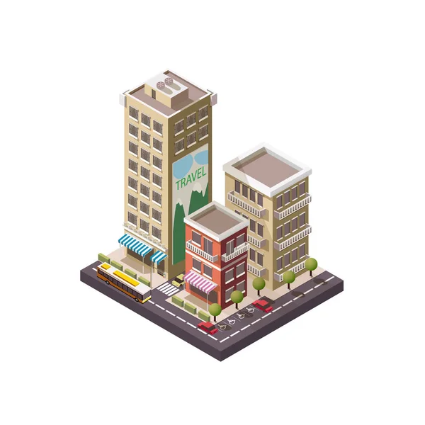 Isometric industrial and business city