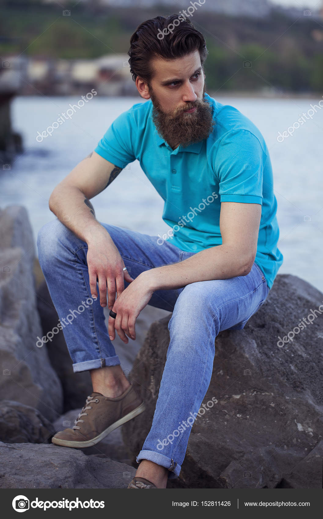 Sexy Caucasian Fit Man Posing Beach Stock Photo 80092258 | Shutterstock