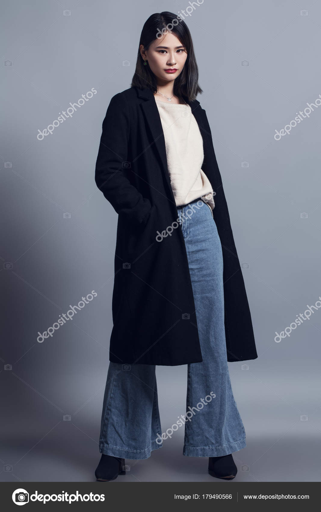 Gorgeous Women Face Concept Female Beauty Classic Coat Gorgeous Women Face Concept Female Beauty Classic Coat