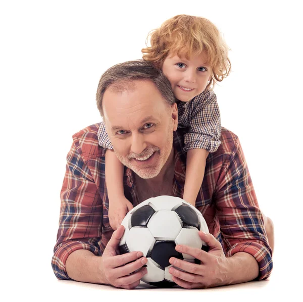 Grandpa and grandson — Stock Photo, Image