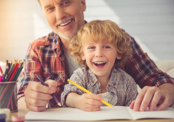 Grandpa and grandson — Stock Photo, Image