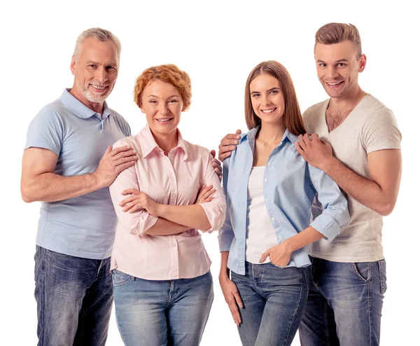 Reife und junge Paare — Stockfoto