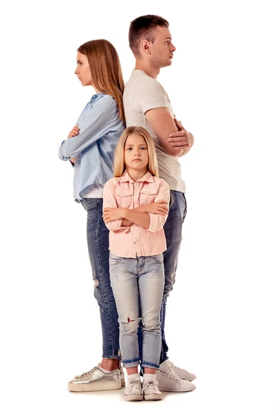 Menina e seus pais — Fotografia de Stock