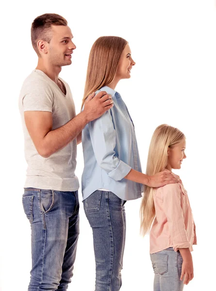 Niña y sus padres — Foto de Stock