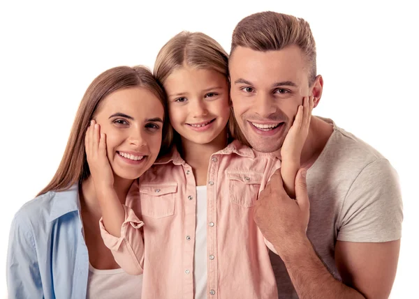 Niña y sus padres —  Fotos de Stock