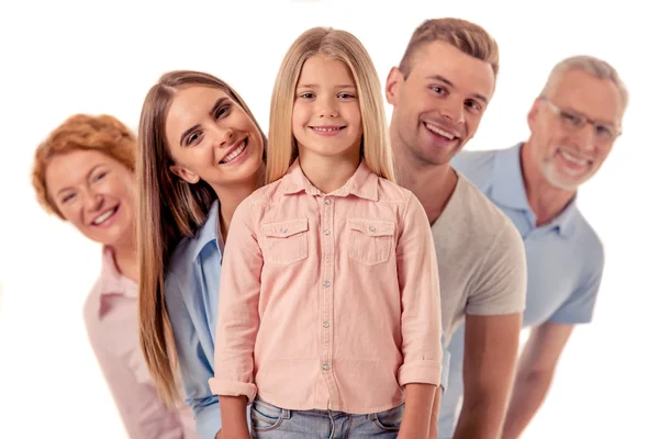 Glückliche große Familie — Stockfoto