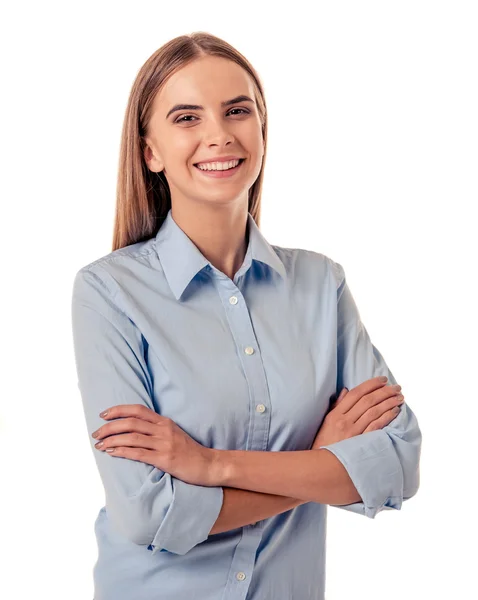 Mulher bonita jovem — Fotografia de Stock