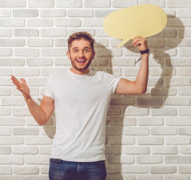 Adam ile konuşma balonu