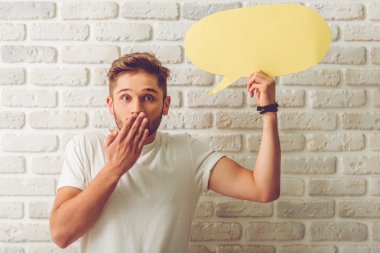 Adam ile konuşma balonu