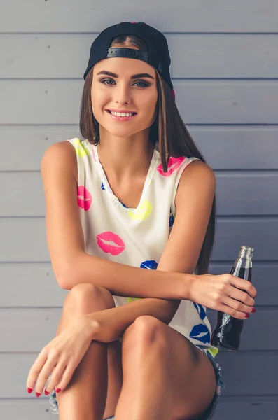 Stylish teenage girl — Stock Photo, Image