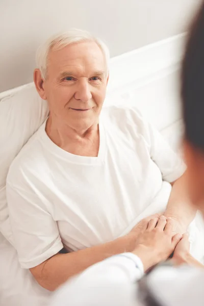 Old man in hospital