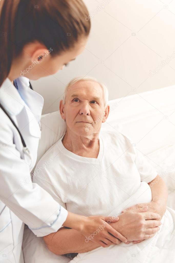 Image result for old man in the hospital