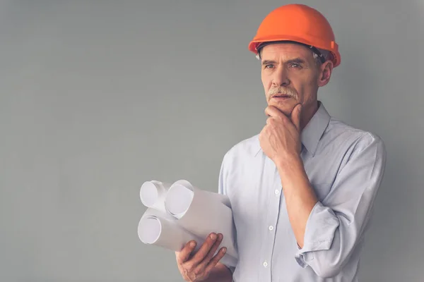 Handsome mature architect — Stock Photo, Image