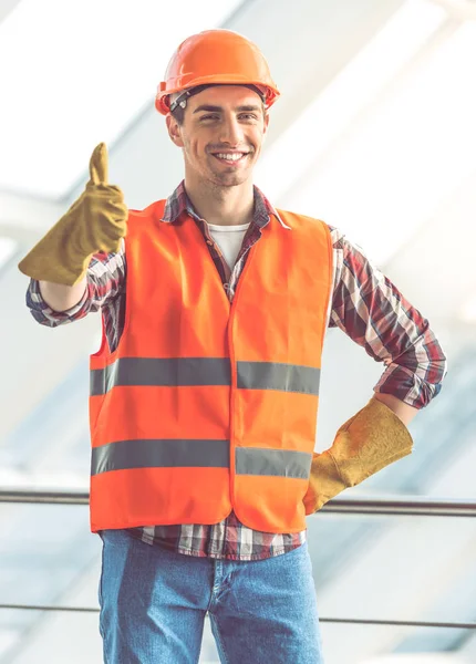 Werknemers in de bouw industrie — Stockfoto