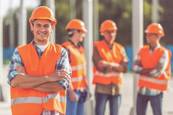 Industrin byggnadsarbetare — Stockfoto