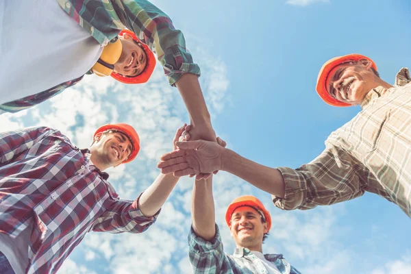 Werknemers in de bouw industrie — Stockfoto