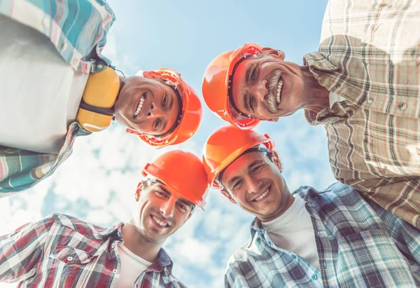 Werknemers in de bouw industrie — Stockfoto