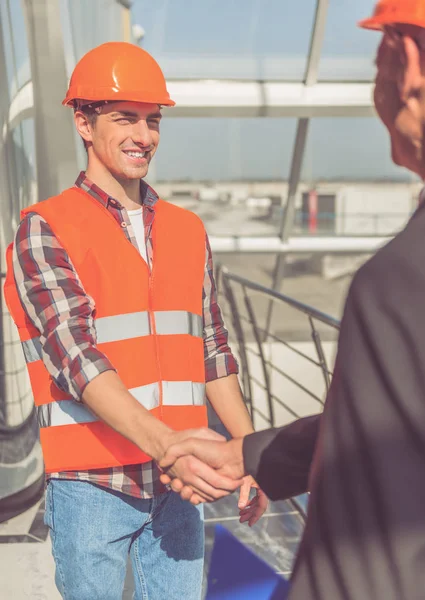 Werknemers in de bouw industrie — Stockfoto