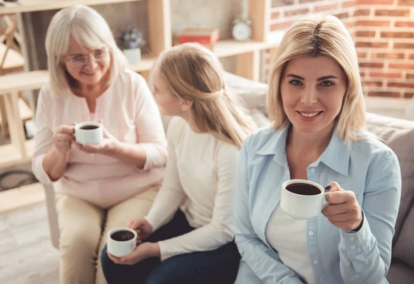 Daughter, mom and granny — Stock Photo, Image
