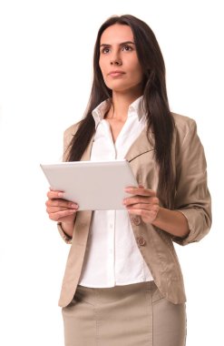 İş kadını ile becerikli alet