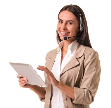 İş kadını ile becerikli alet