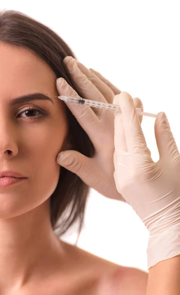Face injections, surgery — Stock Photo, Image