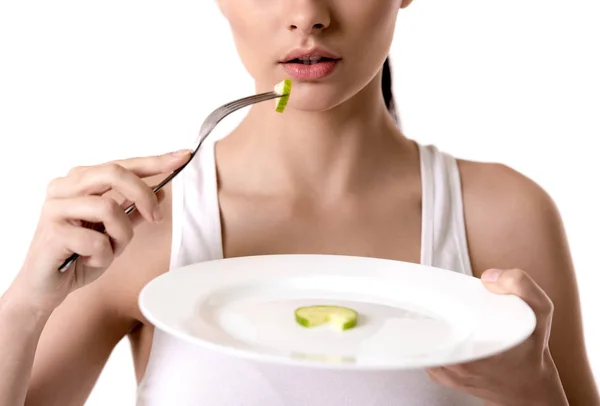 Niña manteniendo dieta —  Fotos de Stock