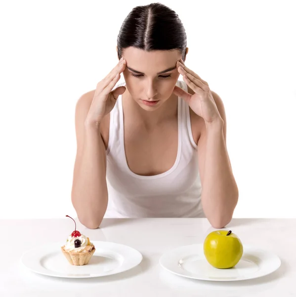 Menina mantendo dieta — Fotografia de Stock