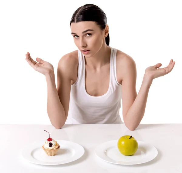 Niña manteniendo dieta —  Fotos de Stock