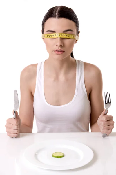 Girl keeping diet — Stock Photo, Image