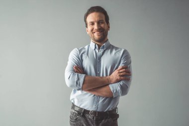 Handsome confident businessman