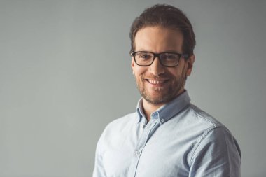 Handsome confident businessman