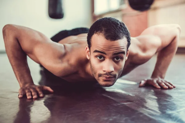 Afro americký boxer — Stock fotografie