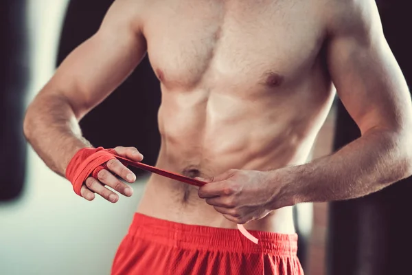 Handsome bearded boxer — Stock Photo, Image