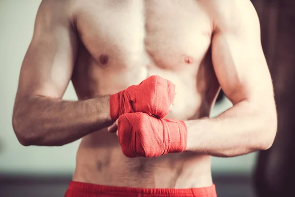 Handsome bearded boxer — Stock Photo, Image