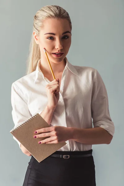 Attractive young business lady — Stock Photo, Image