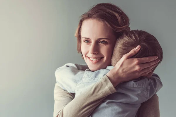 Mamma och son — Stockfoto