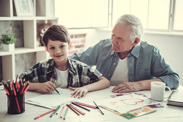 Děda a vnuk — Stock fotografie