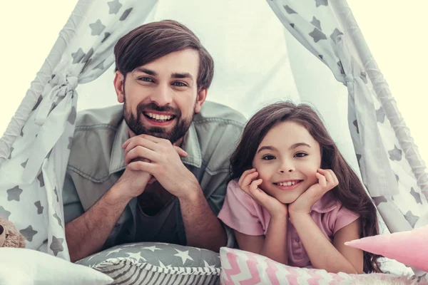 Pai e filha — Fotografia de Stock