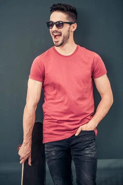 Stylish guy outdoors — Stock Photo, Image