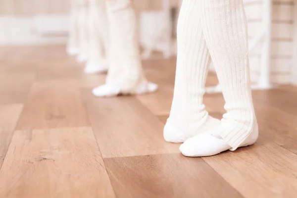 Legs of young ballerinas. — Stock Photo, Image