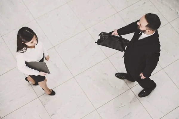 Vista superior de dos empresarios en el trabajo —  Fotos de Stock